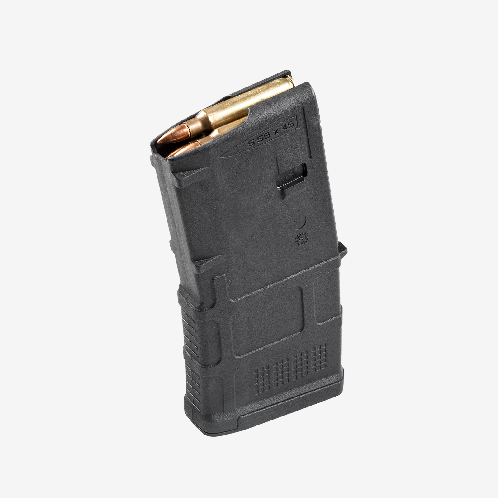 The Magpul 20RD AR15 Black GEN3 PMAG rifle magazine holds 20 5.56x45mm NATO or .223 Remington cartridges for use with AR-15 and M4 rifles.