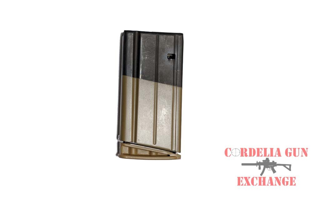 The FN SCAR 17 10/20 308WIN Magazine FDE is a steel magazine that is legal in California, New York, Connecticut, DC, Maryland and Massachusetts! It is available from Cordelia Gun Exchange!