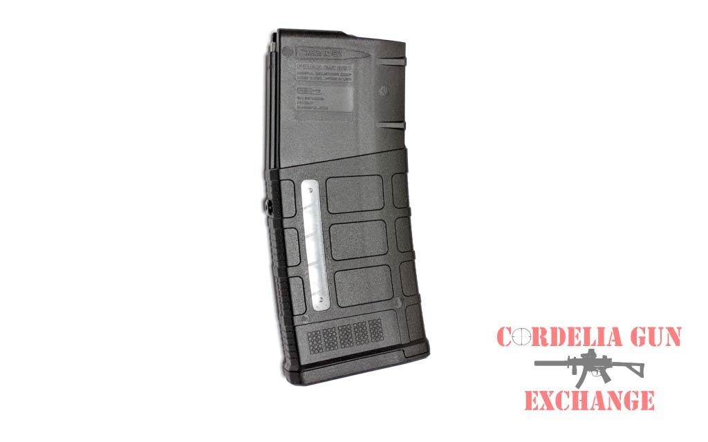The Magpul 10-25 Window 308WIN AR10 Magazine is legal in California, New York, Connecticut, DC, Maryland and Massachusetts! Available from Cordelia Gun Exchange!