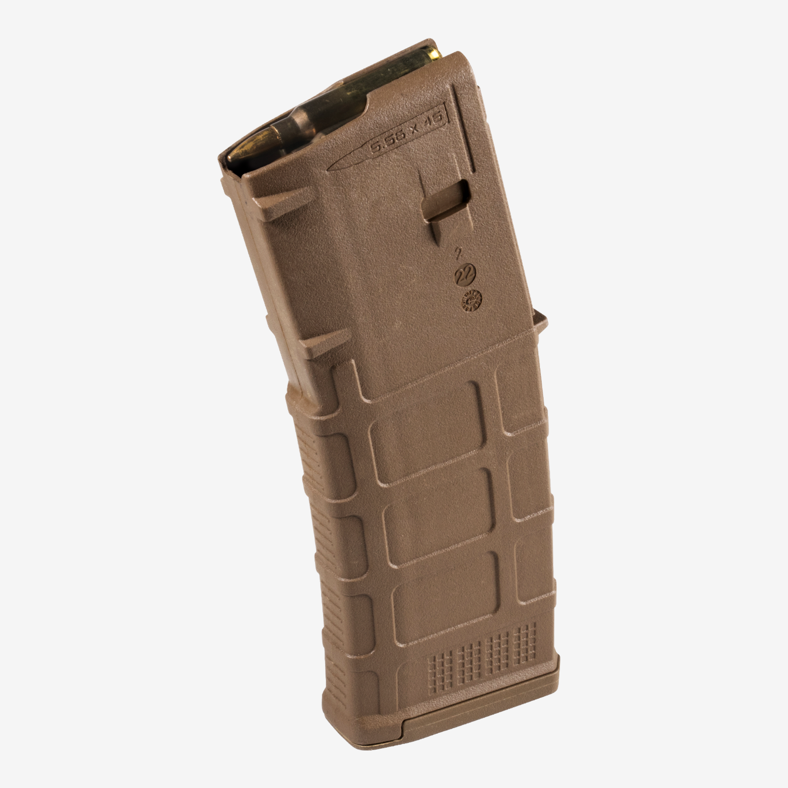 The Magpul 30RD AR15 Tan GEN3 PMAG rifle magazine holds 30 5.56x45mm NATO or .223 Remington cartridges for use with AR-15 and M4 rifles.