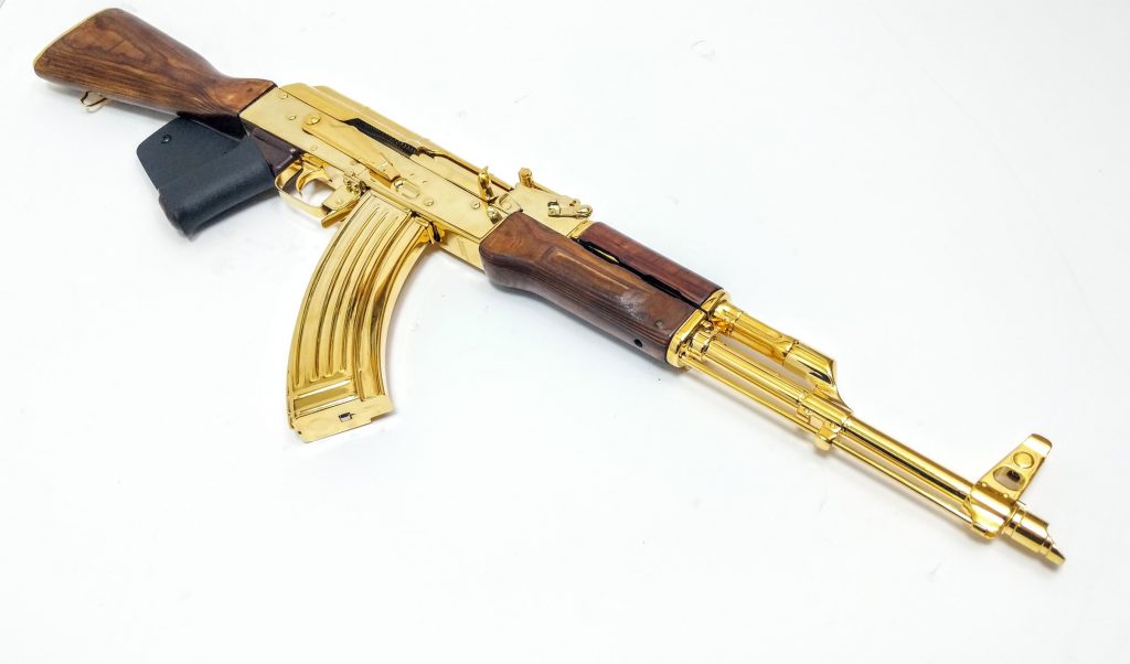 24K Gold Plated Russian AK47 7.62x39 rifle!