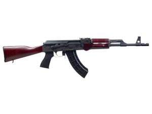 California legal Century Arms VSKA Russian Red AK47 style 7.62x39 rifle. The CA legal Century Arms VSKA is fitted with a Strike Industries AK fin grip to make it a featureless rifle.