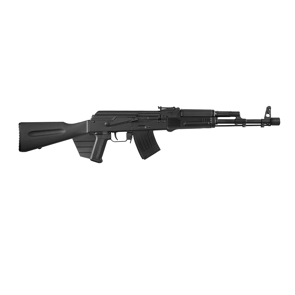 Kalashnikov USA KALI-103 7.62x39 black furniture Kalashnikov USA has finally released their KR-103 for the California market.  This KALI-103 in 7.62x39 has black polymer furniture, a CA legal fin grip with thumb rest, and a 10 round mag.  Get your first Kalashnikov USA California legal firearm today!