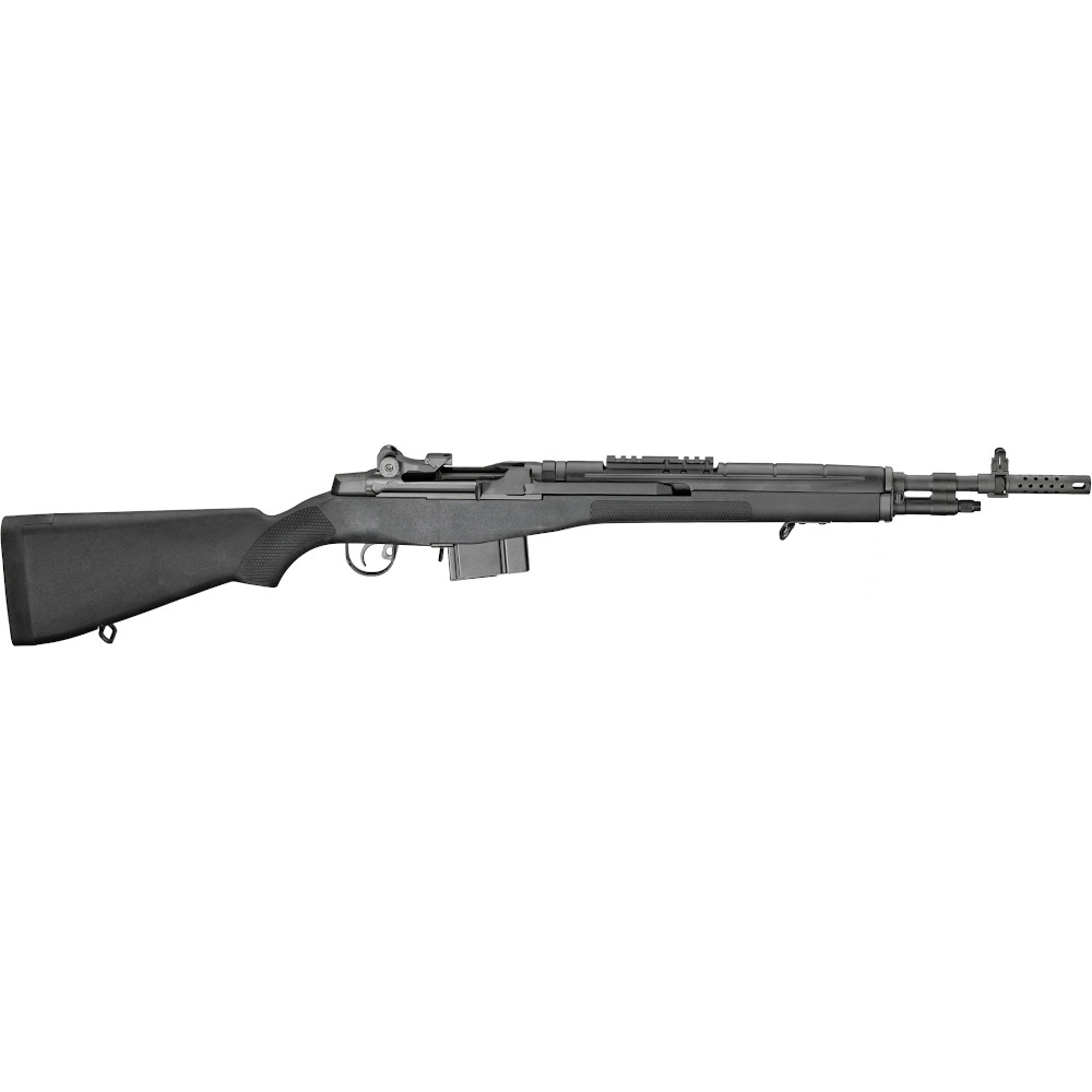 The Springfield Armory M1A Scout Squad Black Rifle combines the legendary power and reliability of the M1A™ with the fast sight acquisition and quick handling of a scout-style rifle. The M1A Scout Squad makes your rugged outdoors life a whole lot better.