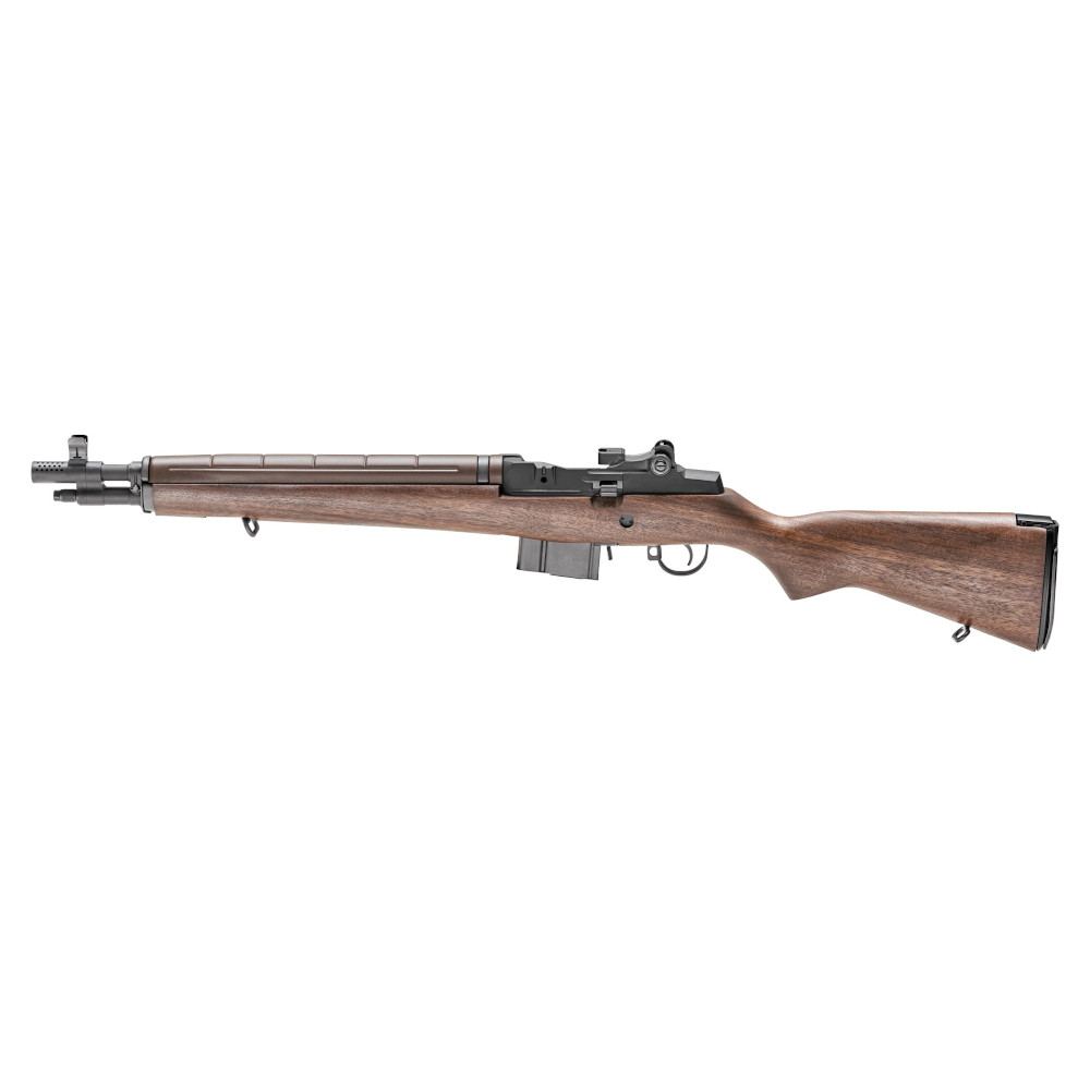 The Springfield Armory M1A Tanker .308 7.62X51MM Rifle combines the inimitable timeless appeal of quality stained walnut with paradigm-shifting defensive features like ghost ring rear aperture and a tritium-powered front night sight. The 16.25" carbon steel barrel features six-groove precision rifling and a 1:11" right hand twist. With the whole package weighing in at less than 9 lbs, you’ll always have enough gun with the compact yet powerful M1A Tanker.