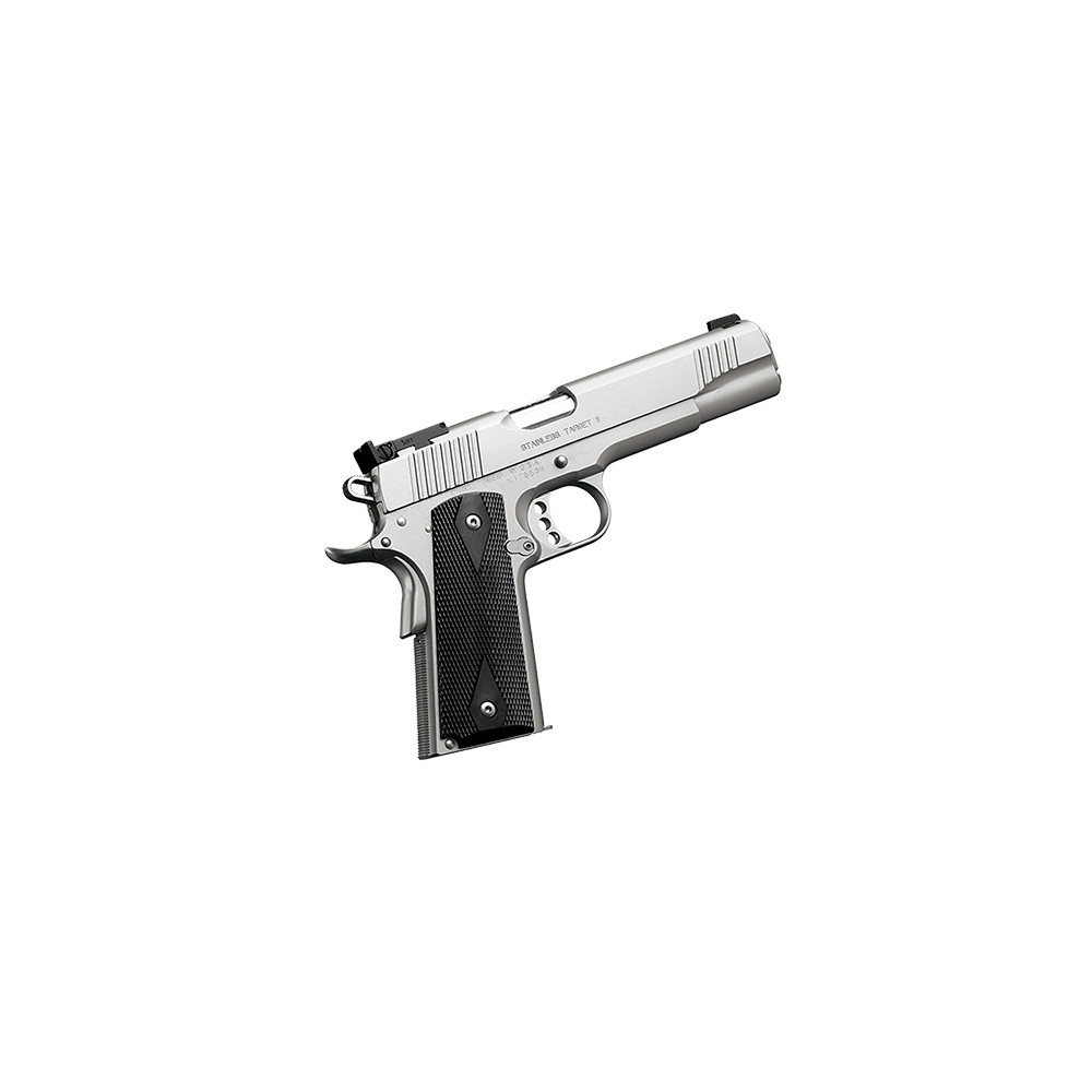 The CA compliant Kimber Stainless Target II 9mm 1911 pistol is an all-around performer.