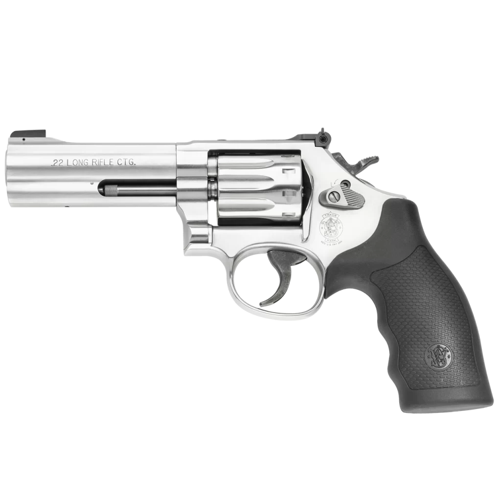The CA compliant S&W 617 4IN chambered in 22LR revolver brings together the best features that a K-Frame has with the 10 round capacity and needle accuracy!