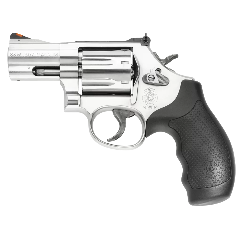 The CA compliant S&W M686 plus in 2in 357MAG revolver is the perfect choice for those who want the combination of a fun range gun and a defensive companion.