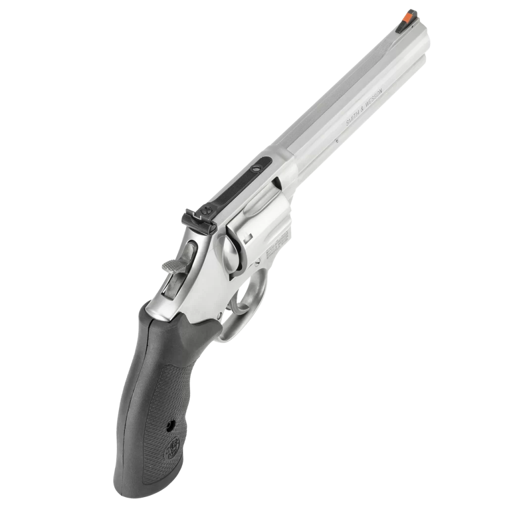 The CA compliant Smith and Wesson 686 .357MAG revolver is the perfect choice for those who want the combination of a fun range gun and a defensive companion.