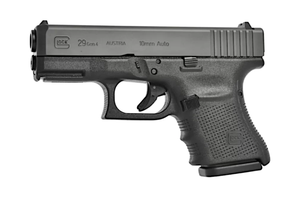 The California compliant Glock 29SF BLK CA was designed for the Law Enforcement and civilians to be able to have the ultimate concealed carry 10mm pistol that was possible